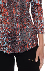 Round-Neck Top - Leopard Blaze - CARINE