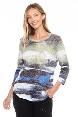 Round-Neck Top - Terra Sky - CARINE