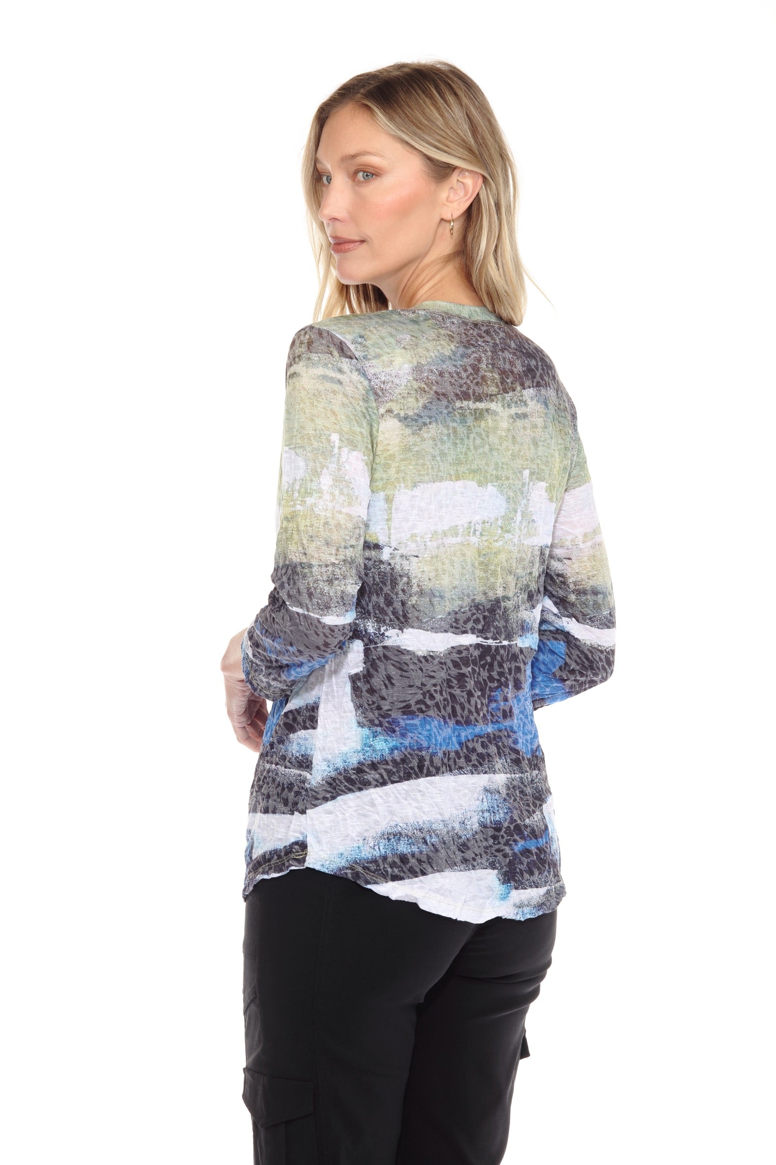 Round-Neck Top - Terra Sky - CARINE