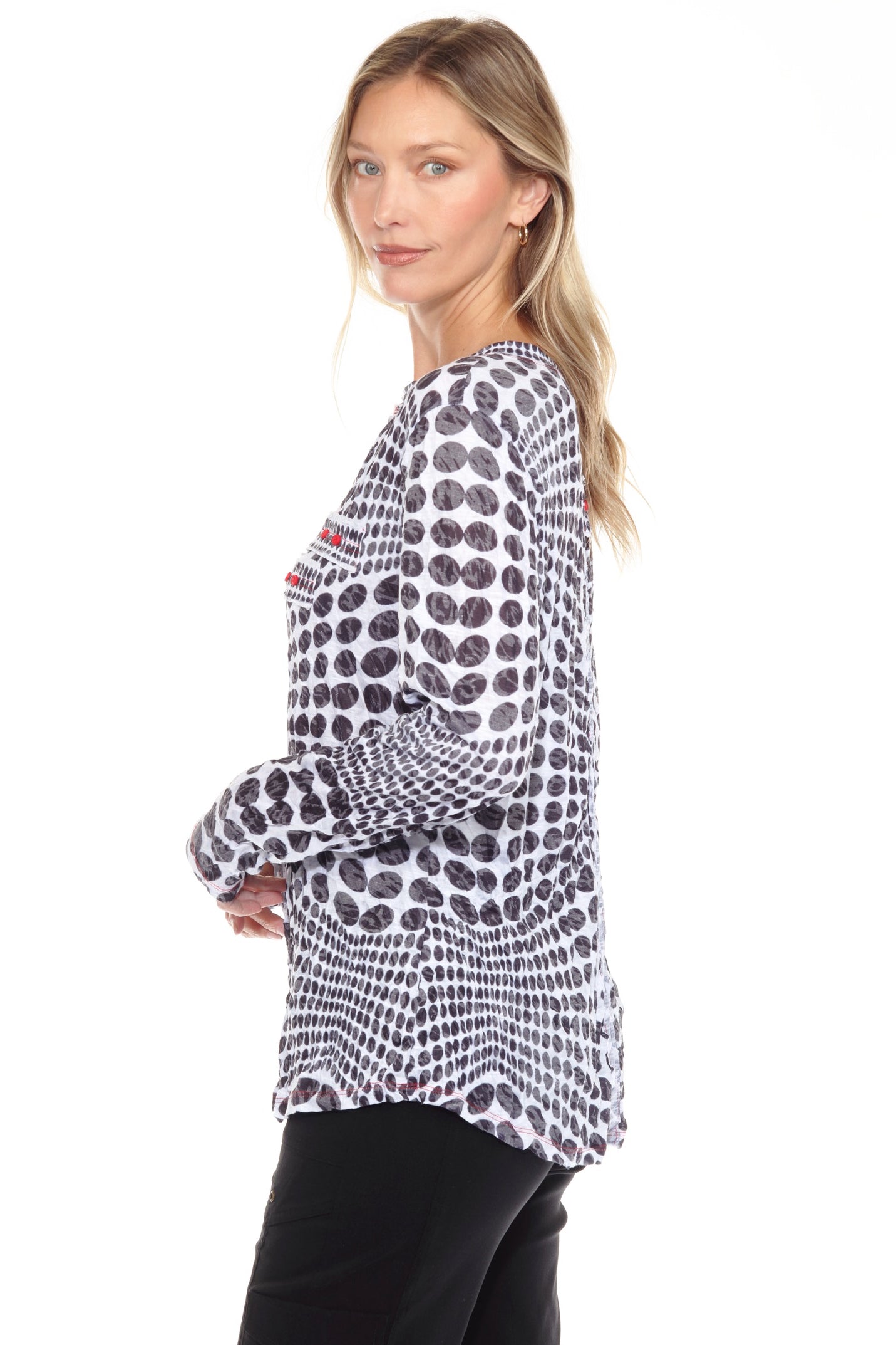 Pamela Top L/S - Rhythm Dots - CARINE