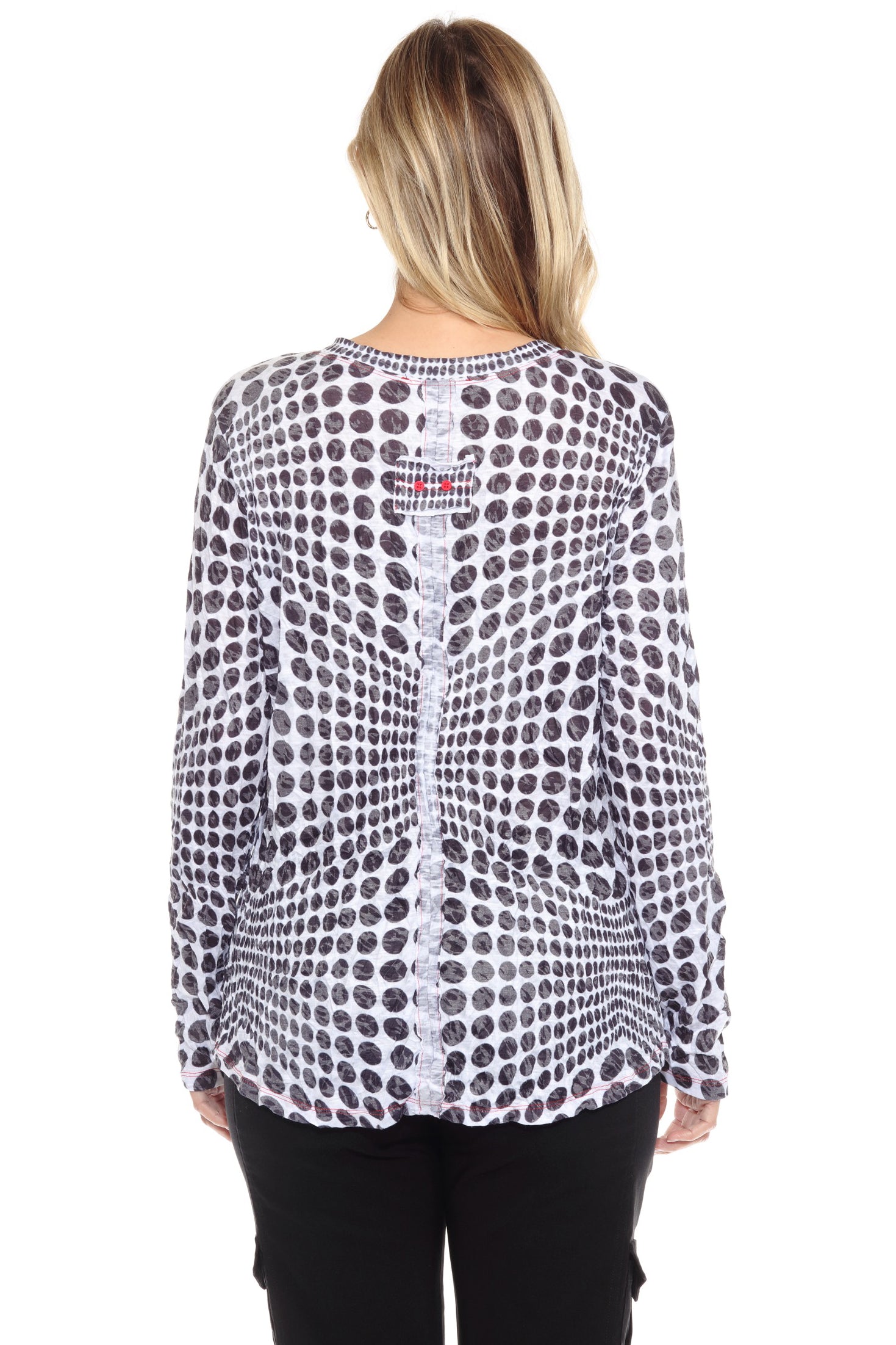 Pamela Top L/S - Rhythm Dots - CARINE