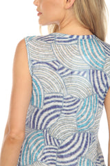 Valerie Dress - Blue Whirl - CARINE