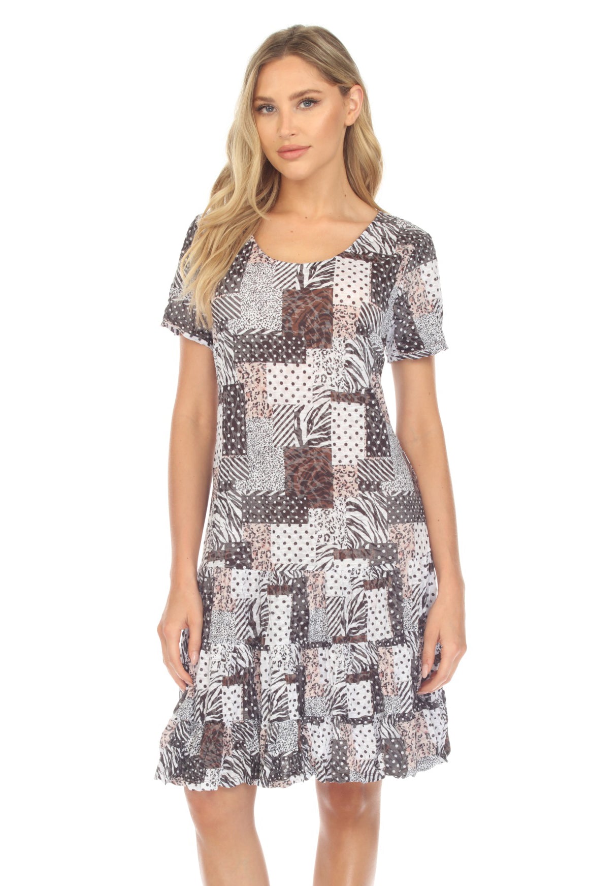 Dakota Dress - Mocha Patch - CARINE