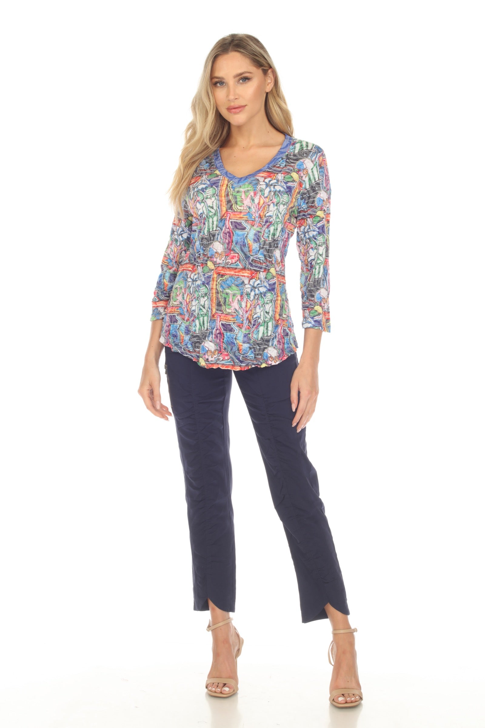 V-Neck Top - Art House - CARINE