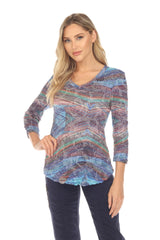 V-Neck Top - Evening Prism - CARINE