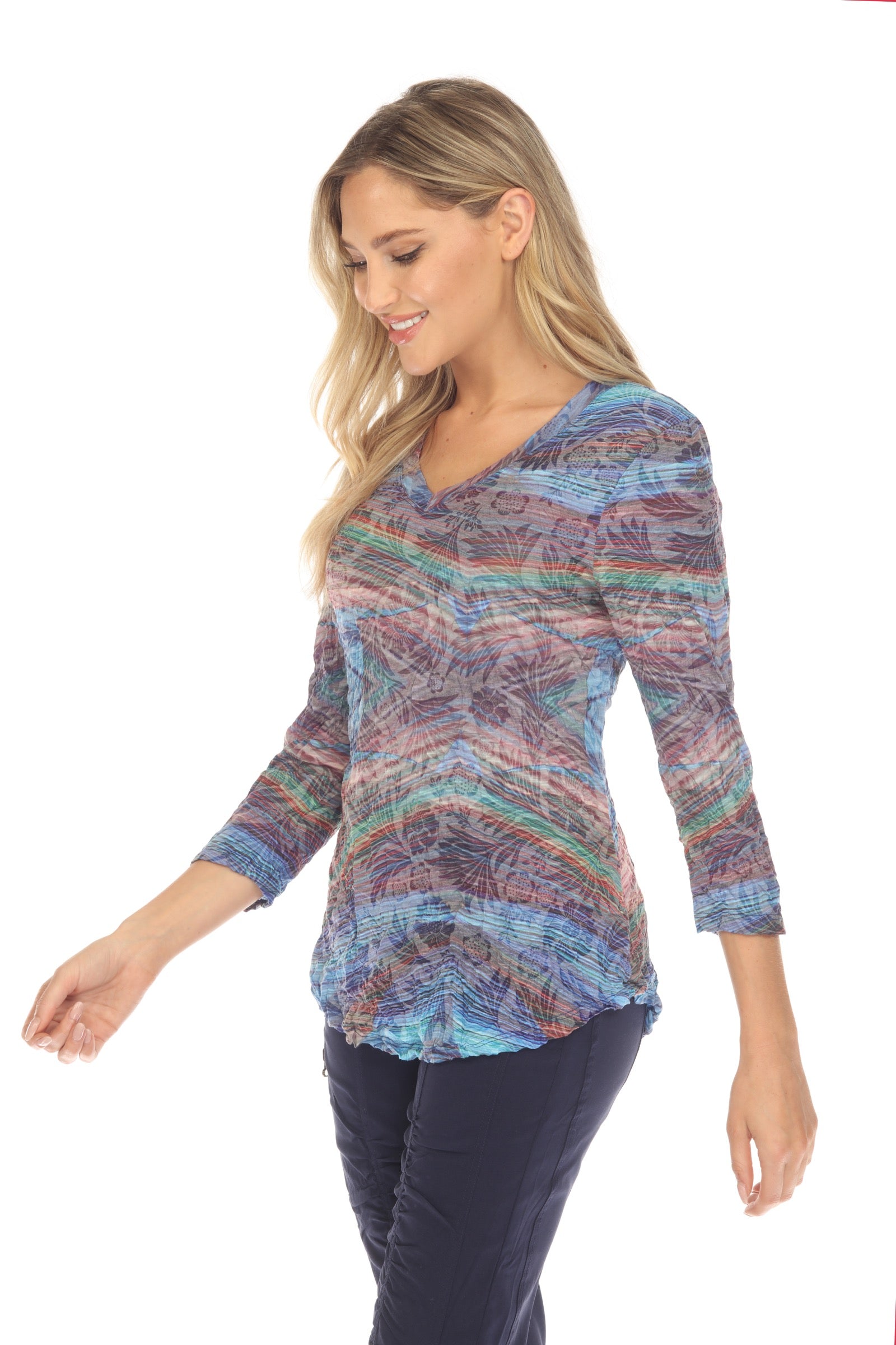 V-Neck Top - Evening Prism - CARINE