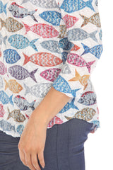 Round-Neck Top - Pattern Fish - CARINE