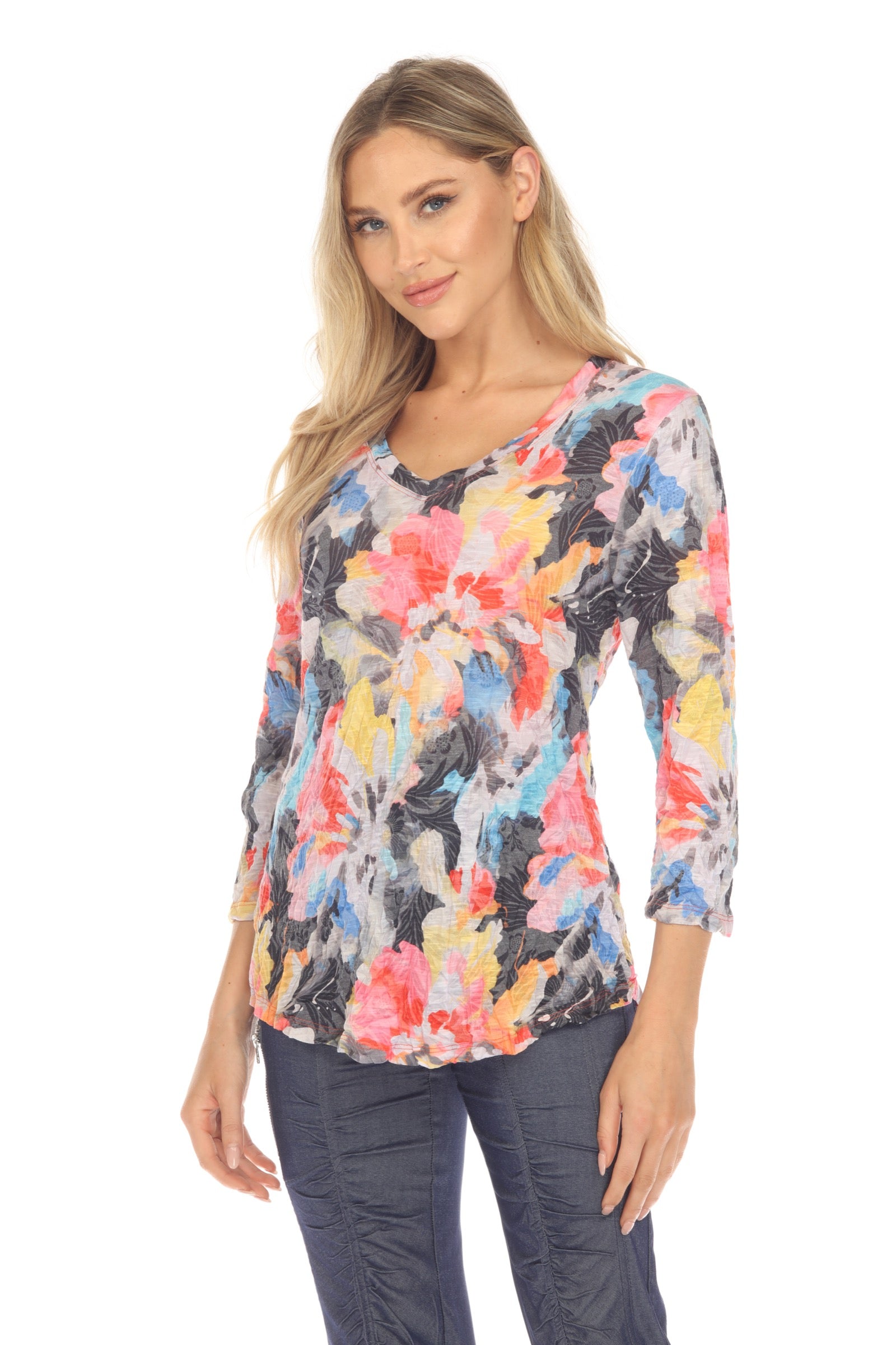 V-Neck Top - Starry Burst - CARINE