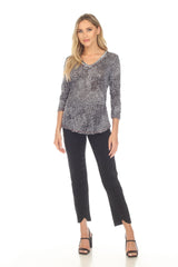 V-Neck Top - Zebra Dot - CARINE