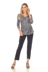 V-Neck Top - Zebra Dot - CARINE