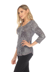 V-Neck Top - Zebra Dot - CARINE