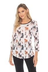 Round-Neck Top - Dog Show - CARINE