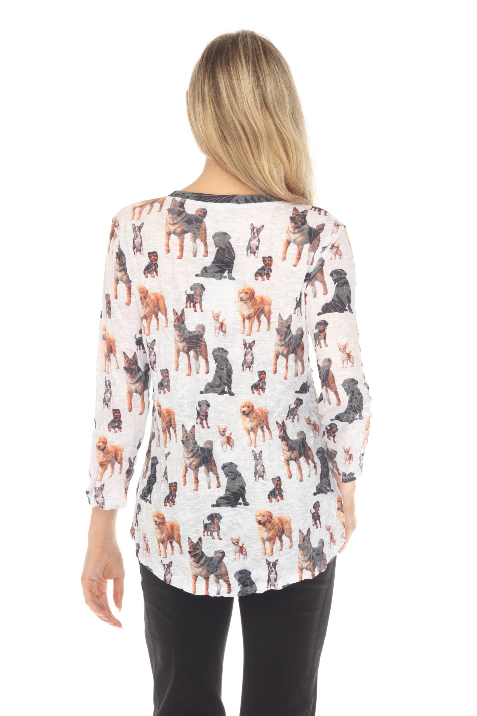Round-Neck Top - Dog Show - CARINE