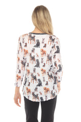 Round-Neck Top - Dog Show - CARINE
