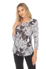 Round-Neck Top - Kitten Garden - CARINE