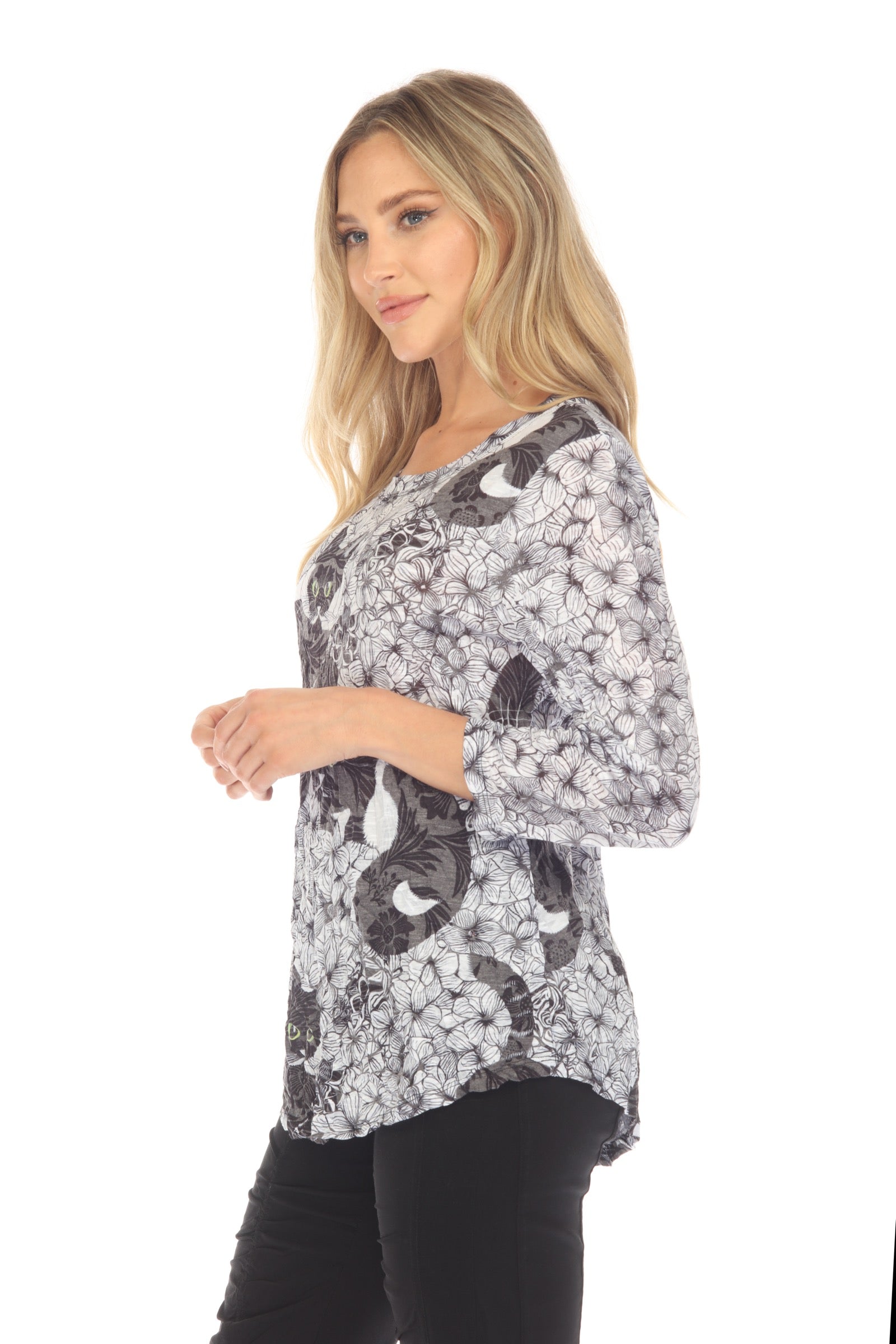 Round-Neck Top - Kitten Garden - CARINE