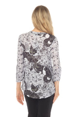 Round-Neck Top - Kitten Garden - CARINE