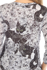 Round-Neck Top - Kitten Garden - CARINE