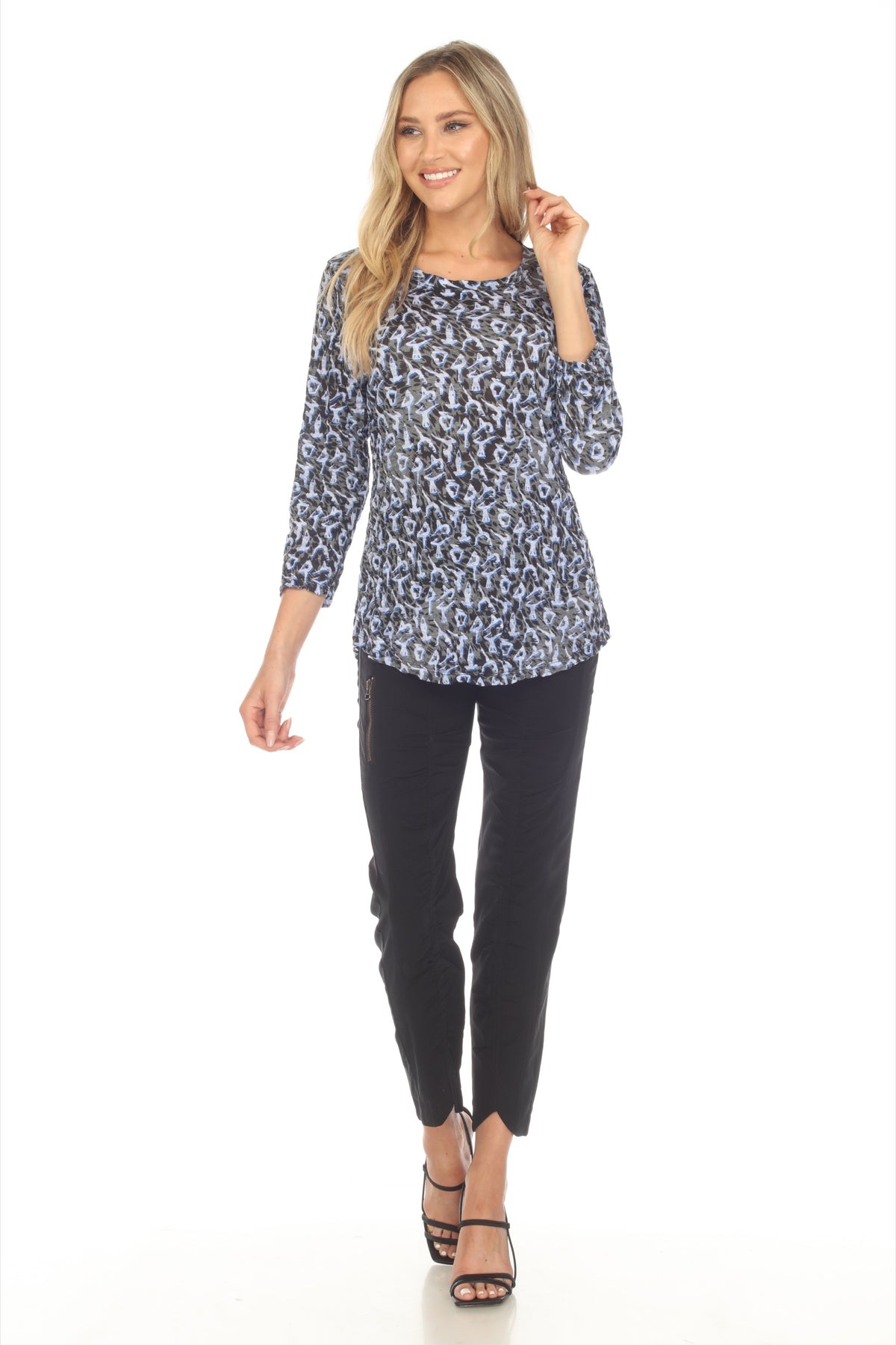 Round-Neck Top - Midnight Yoga - CARINE