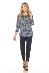 Round-Neck Top - Midnight Yoga - CARINE