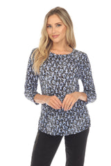 Round-Neck Top - Midnight Yoga - CARINE