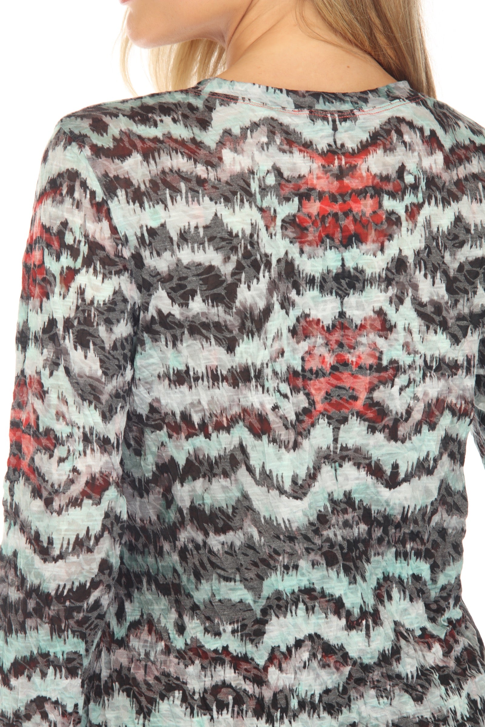 Round-Neck Top - Hazy Lines - CARINE