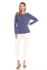 Diagonal Trim Accent Pullover - CARINE