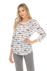 Round-Neck Top - Catch Fish - CARINE