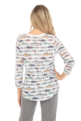Round-Neck Top - Catch Fish - CARINE