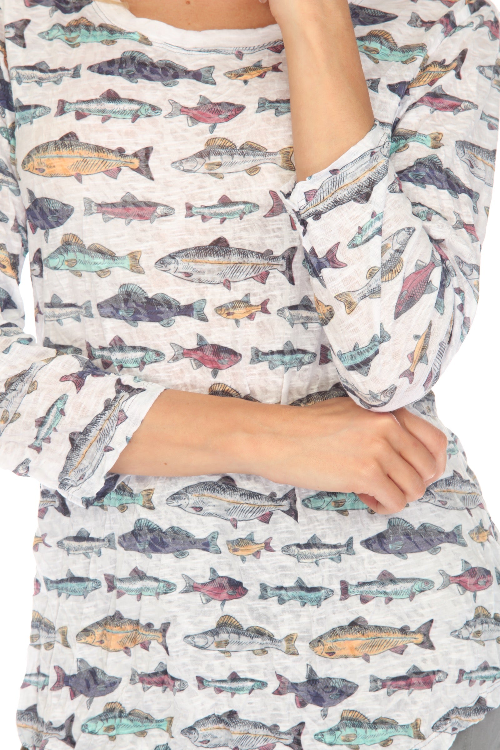 Round-Neck Top - Catch Fish - CARINE