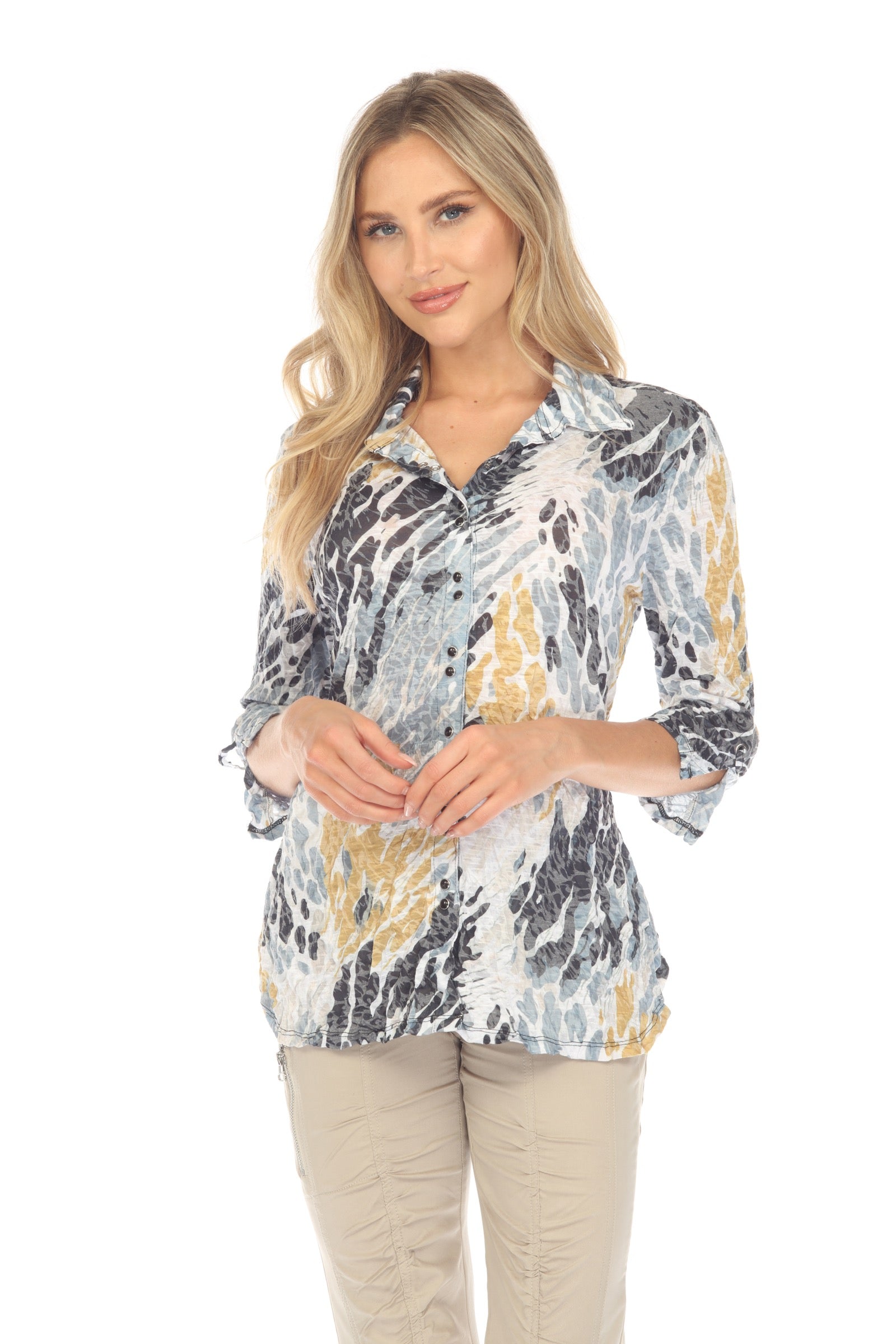 Sabrina Shirt - Safari Splash - CARINE