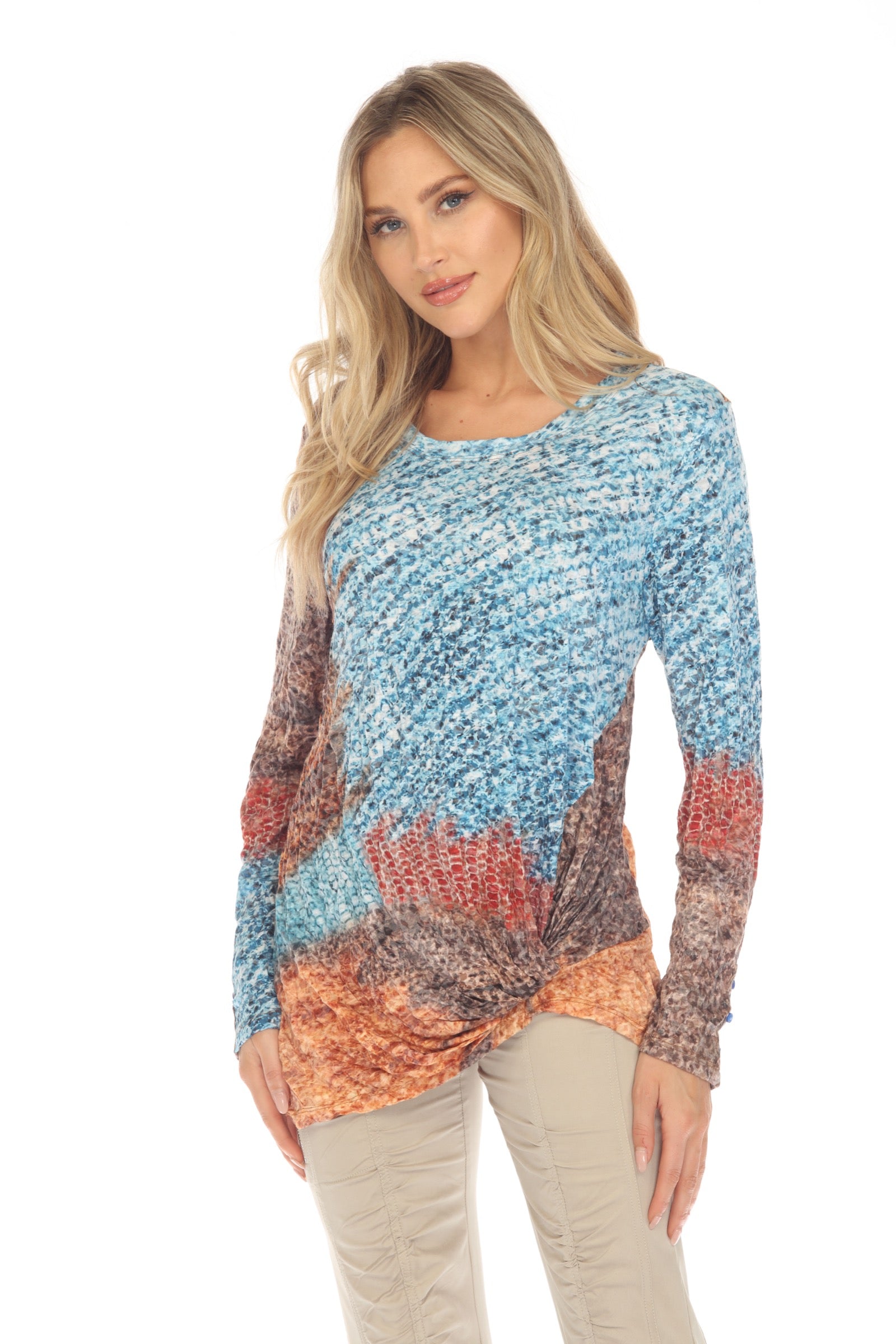 Layla Top - Aqua Sands - CARINE