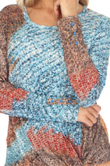 Layla Top - Aqua Sands - CARINE