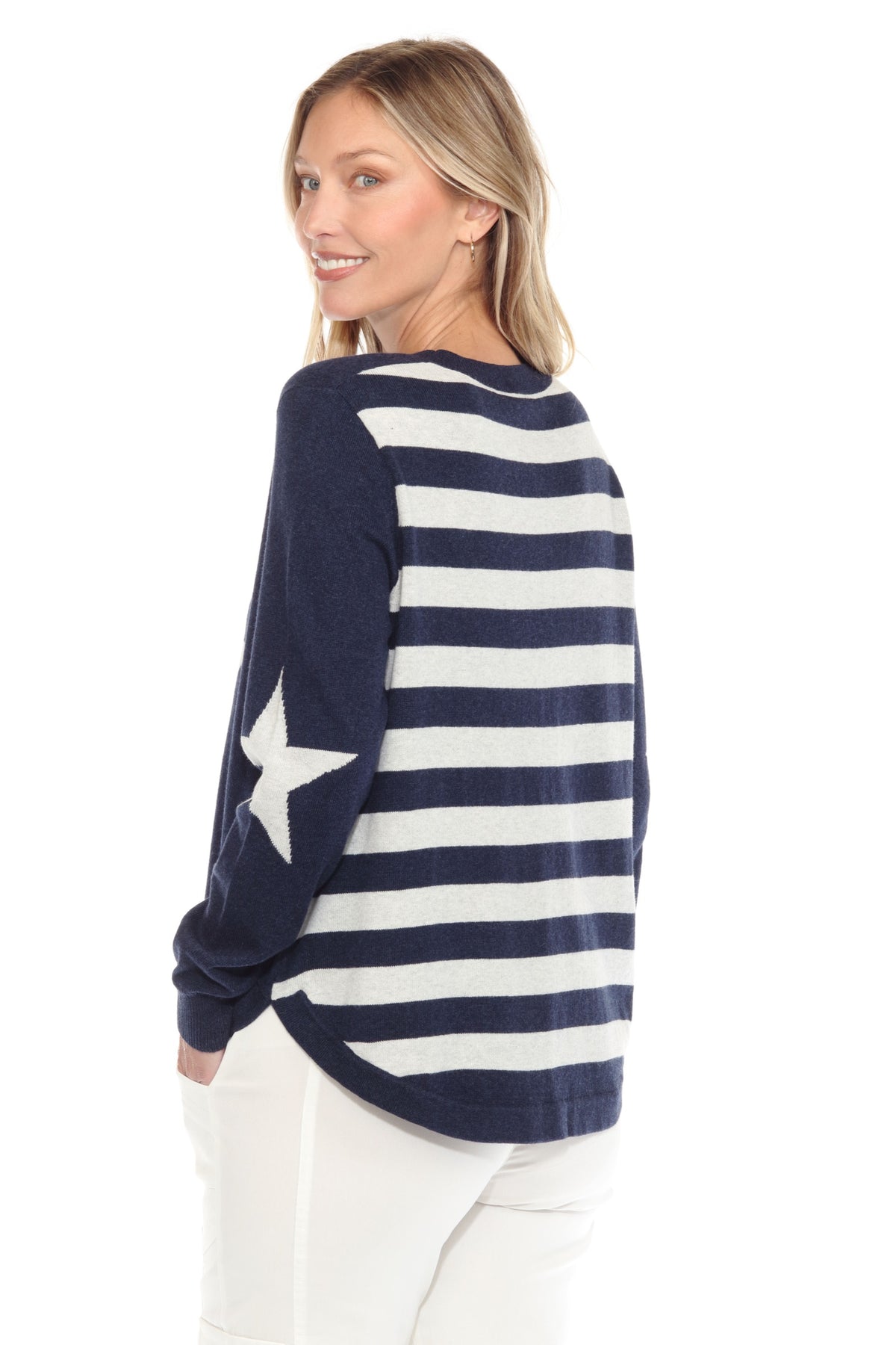 Stars and Stripes Cotton Sweater - CARINE