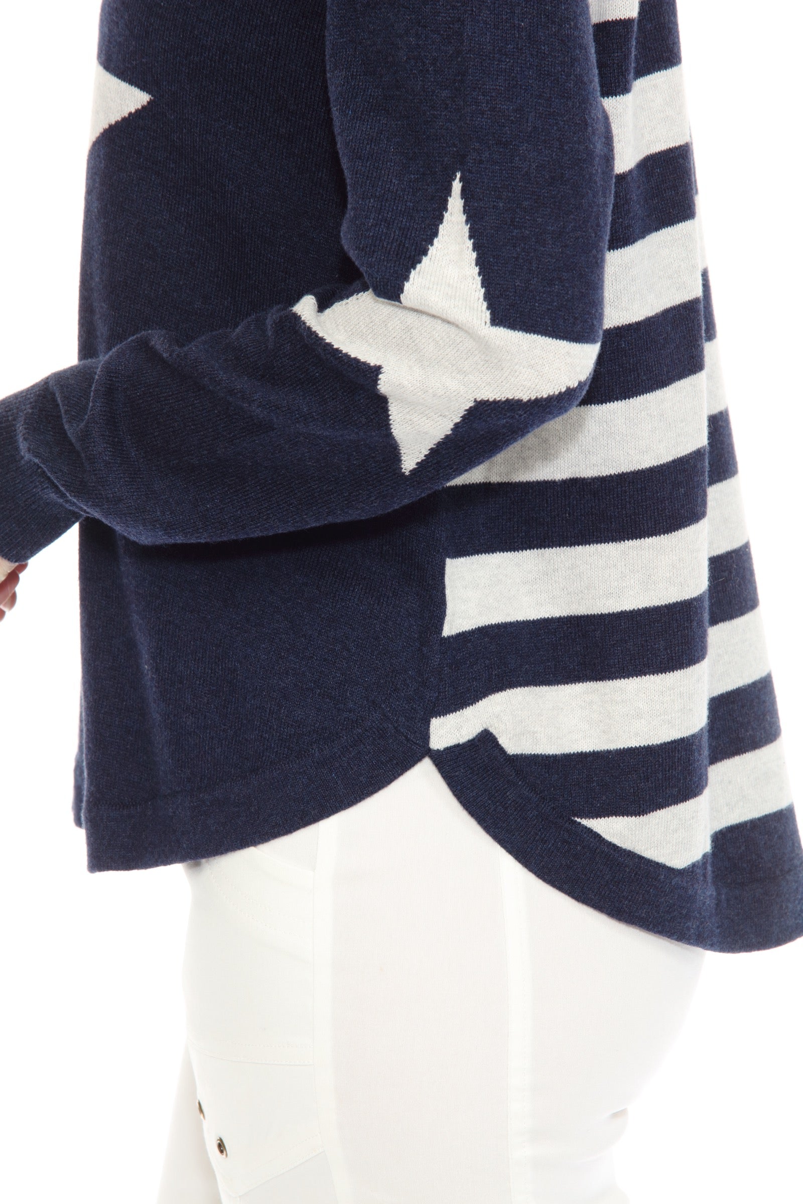 Stars and Stripes Cotton Sweater - CARINE