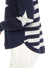 Stars and Stripes Cotton Sweater - CARINE