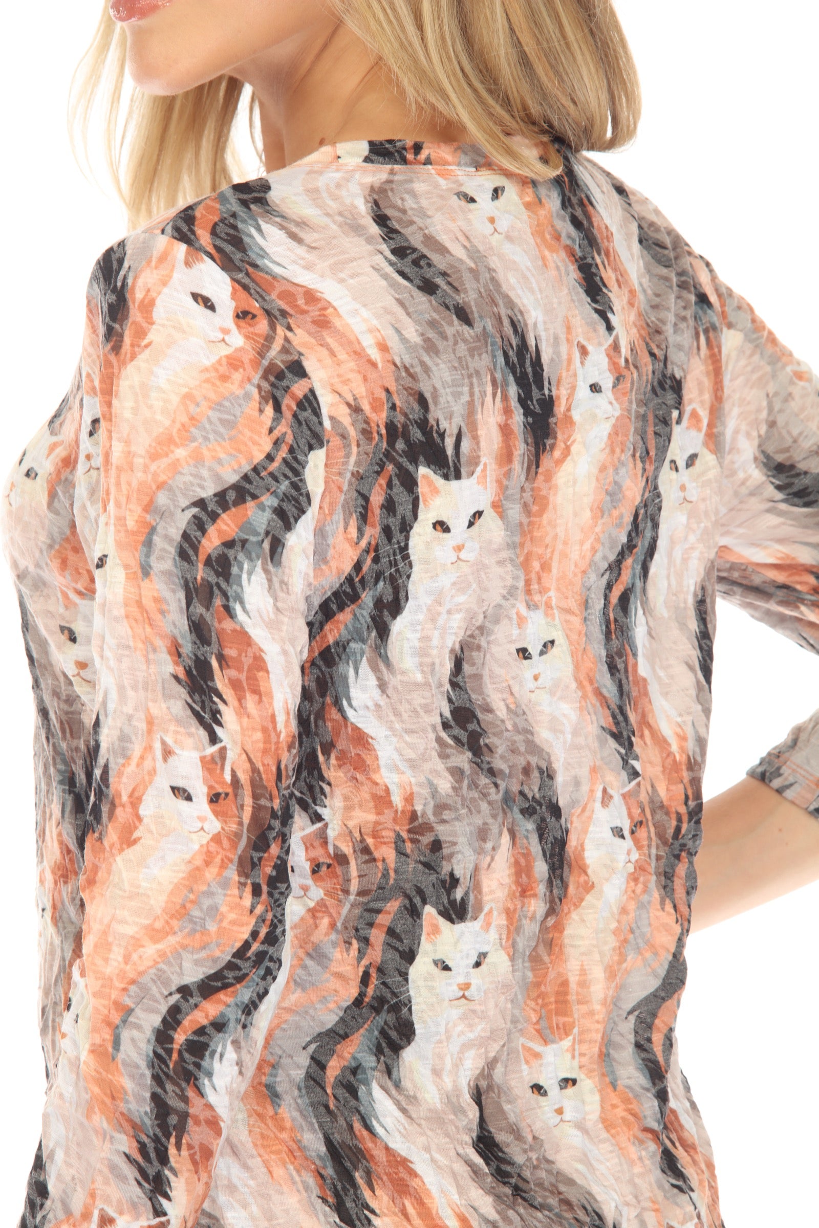 Round-Neck Top - Feeling Feline - CARINE