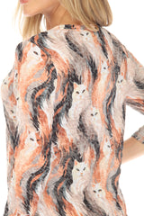 Round-Neck Top - Feeling Feline - CARINE