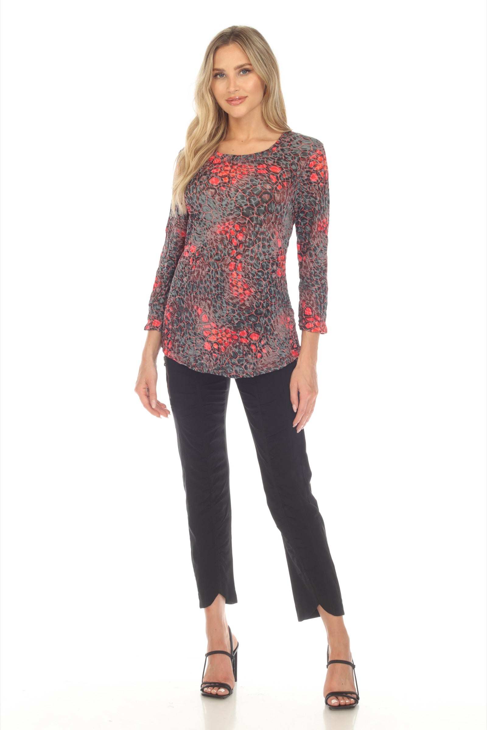 Round-Neck Top - Ruby Jewels - CARINE