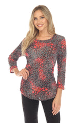 Round-Neck Top - Ruby Jewels - CARINE