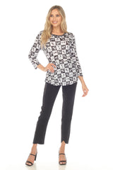 Round-Neck Top - Dog Bone - CARINE