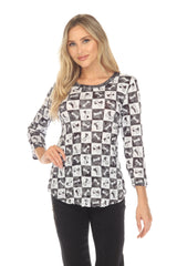 Round-Neck Top - Dog Bone - CARINE