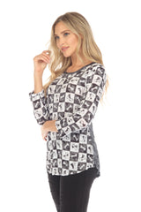 Round-Neck Top - Dog Bone - CARINE