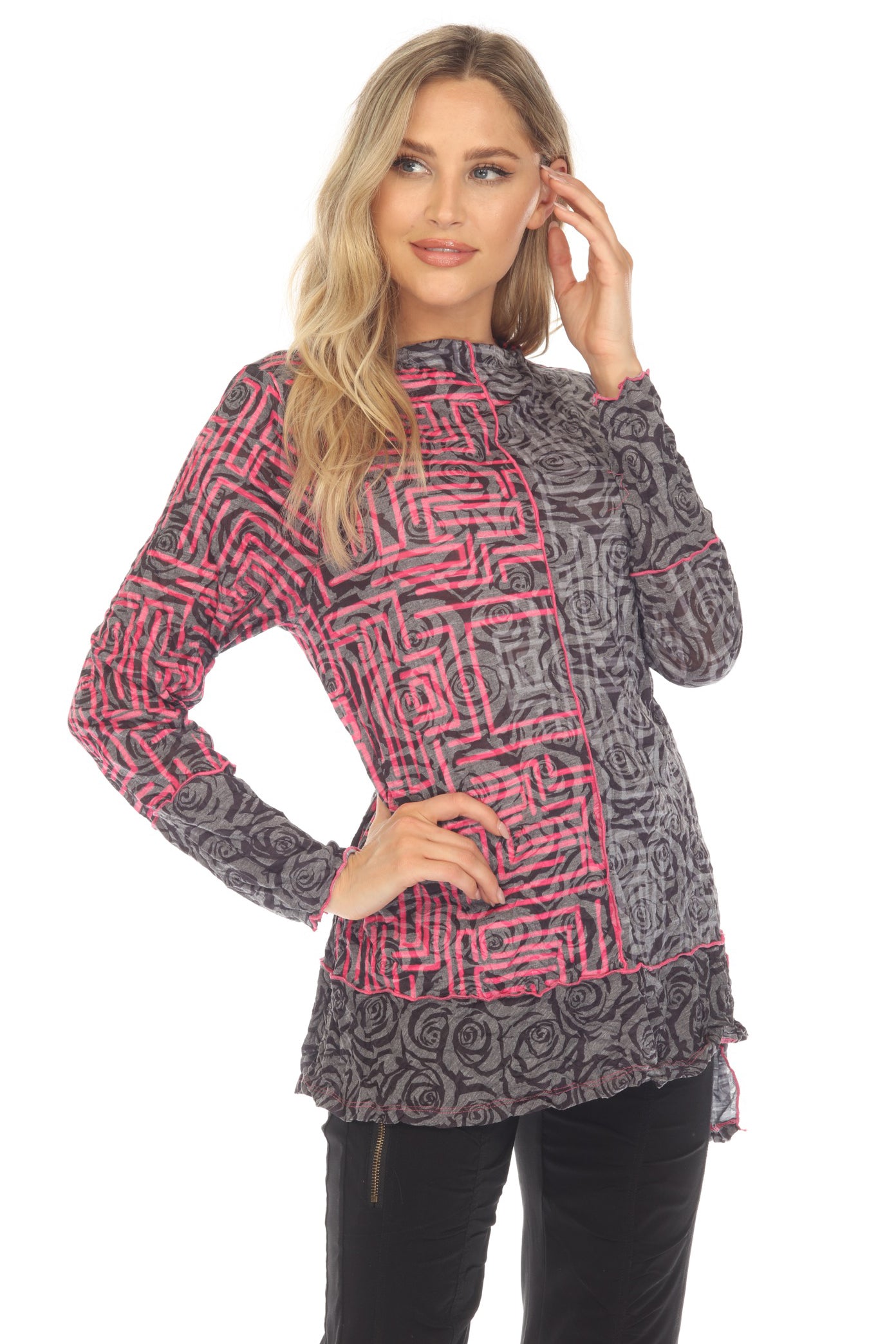 Melinda Top - Rose Puzzle - CARINE