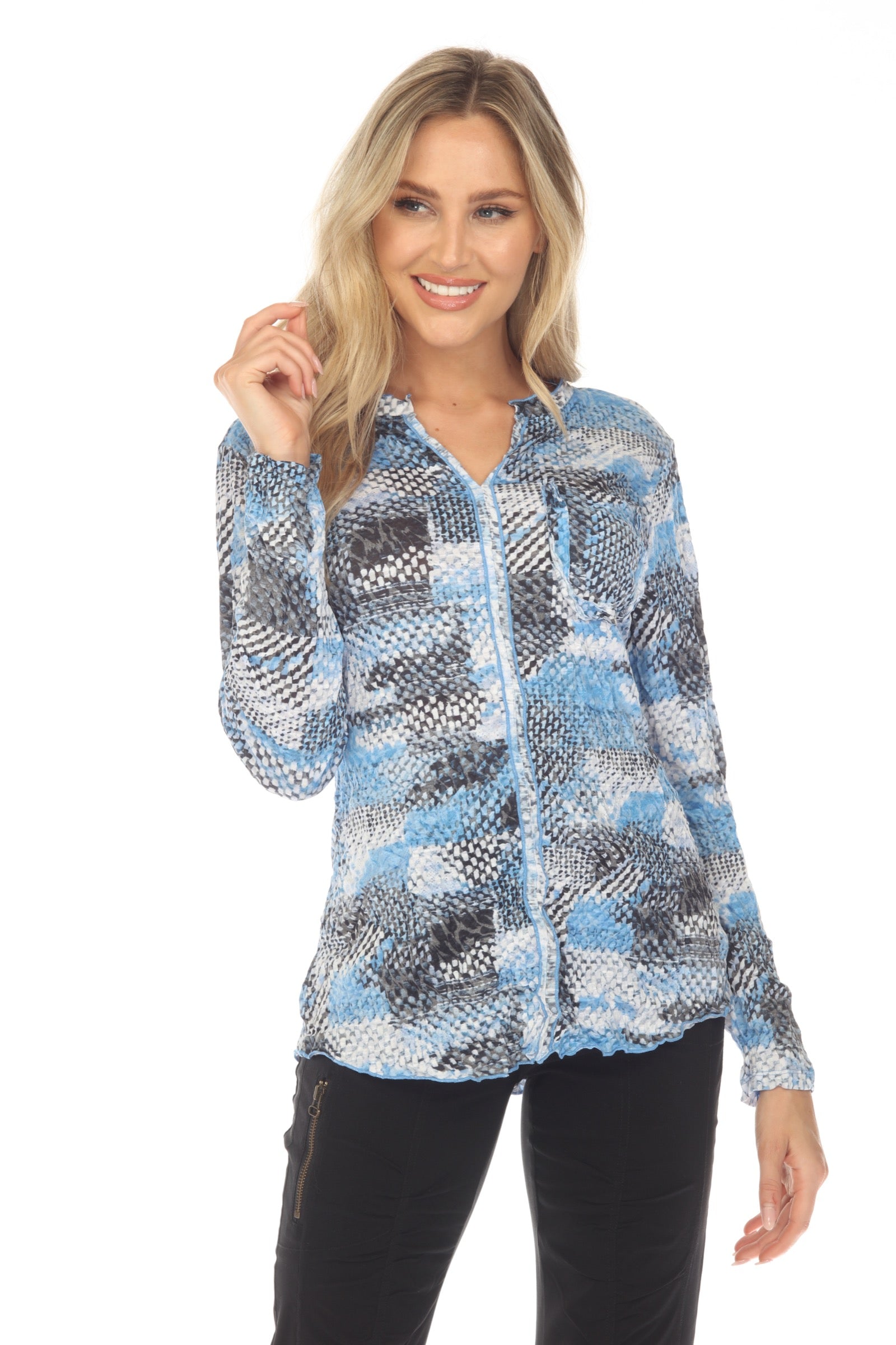 Pamela Top - Skyward Check - CARINE