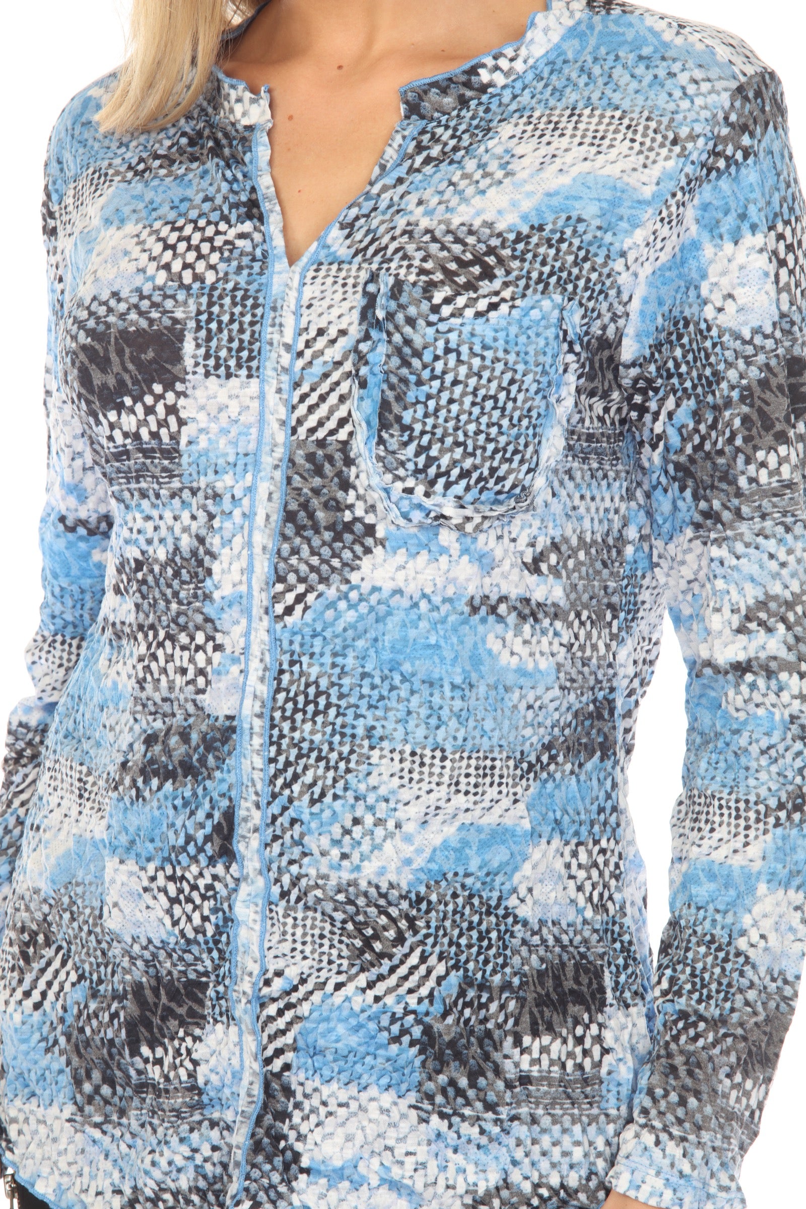 Pamela Top - Skyward Check - CARINE