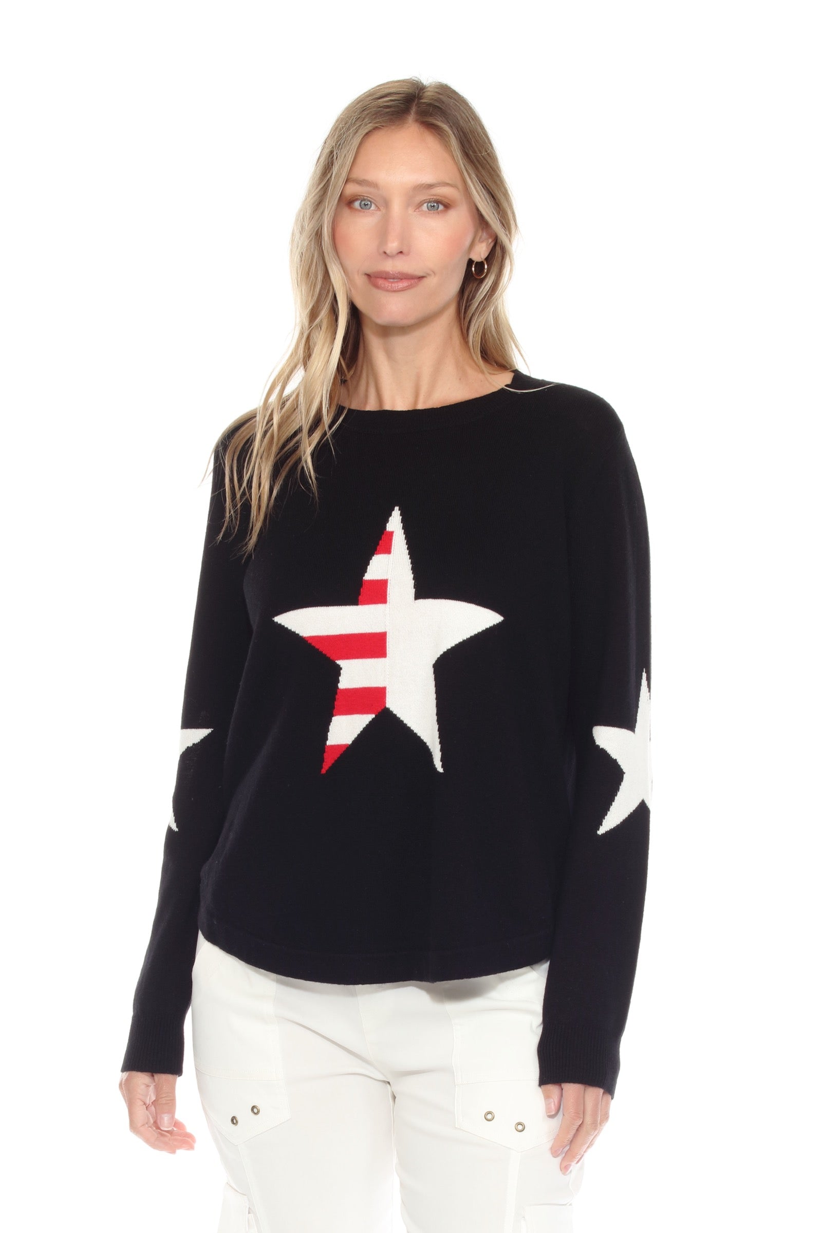 Stars and Stripes Cotton Sweater - CARINE