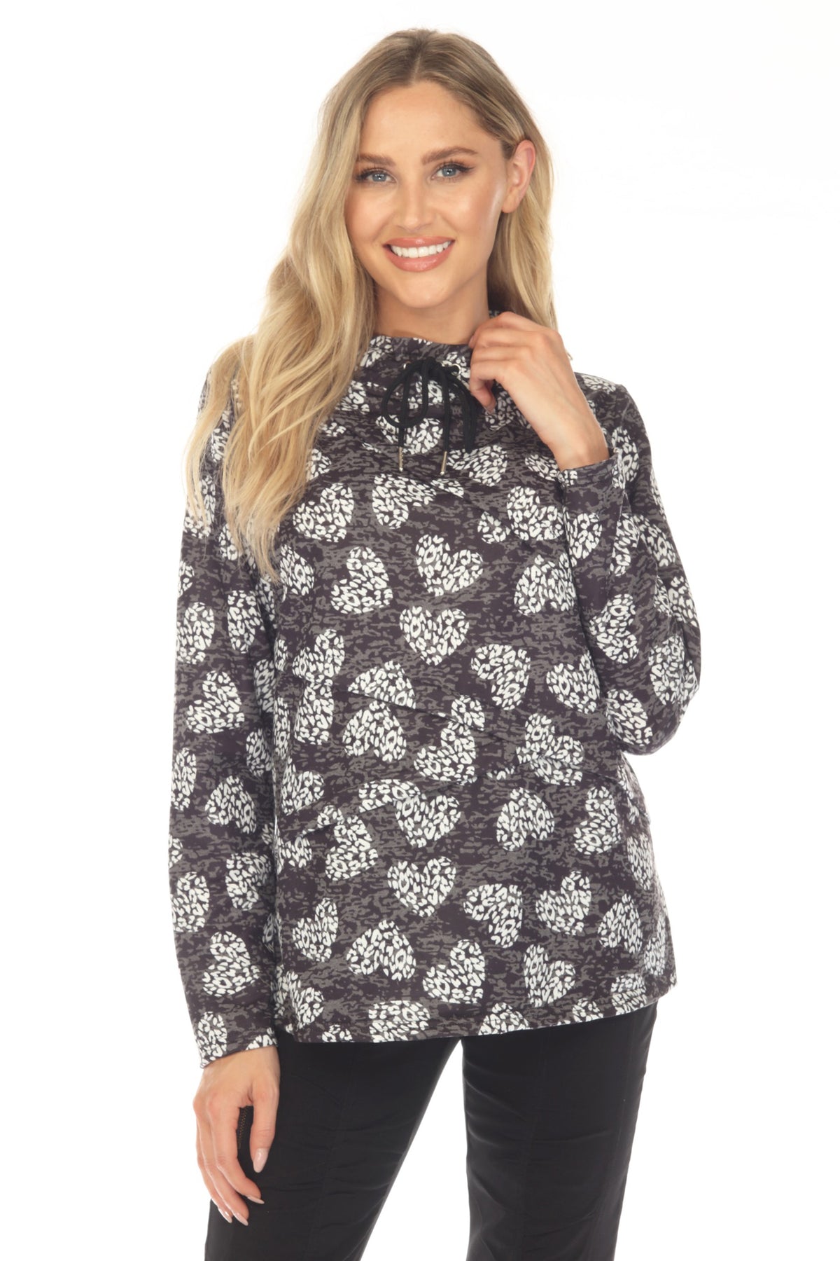 Jillian Pullover - Stamped Hearts - CARINE