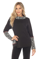 Buttonhole Stitch Pullover - Black & White - CARINE