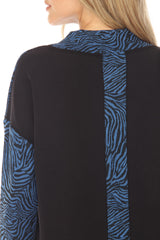 Mock Neck 1pkt Pullover - Blue - CARINE